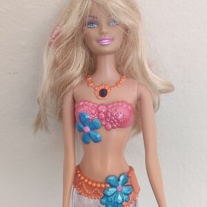 Mermaid Doll with Pink and Blue Accents